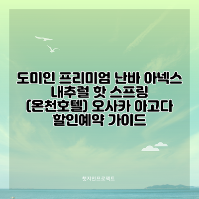 도미인 프리미엄 난바 아넥스 내추럴 핫 스프링 (온천호텔) 오사카 아고다 할인예약 가이드